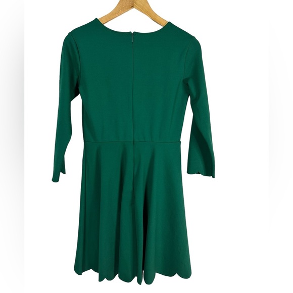 LULU’S Cumulonimbus Clouds Green Skater L Midi scoop neck scalloped hem Dress - Picture 7 of 15